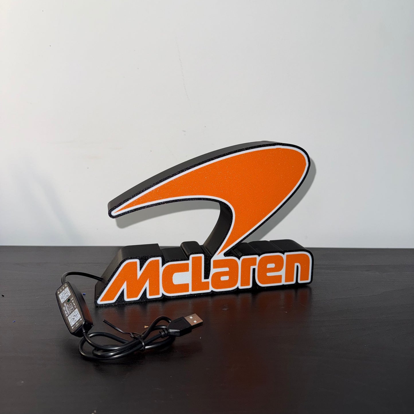 McLaren lamp illuminated with rgb premium LED, USB powered racing decor light