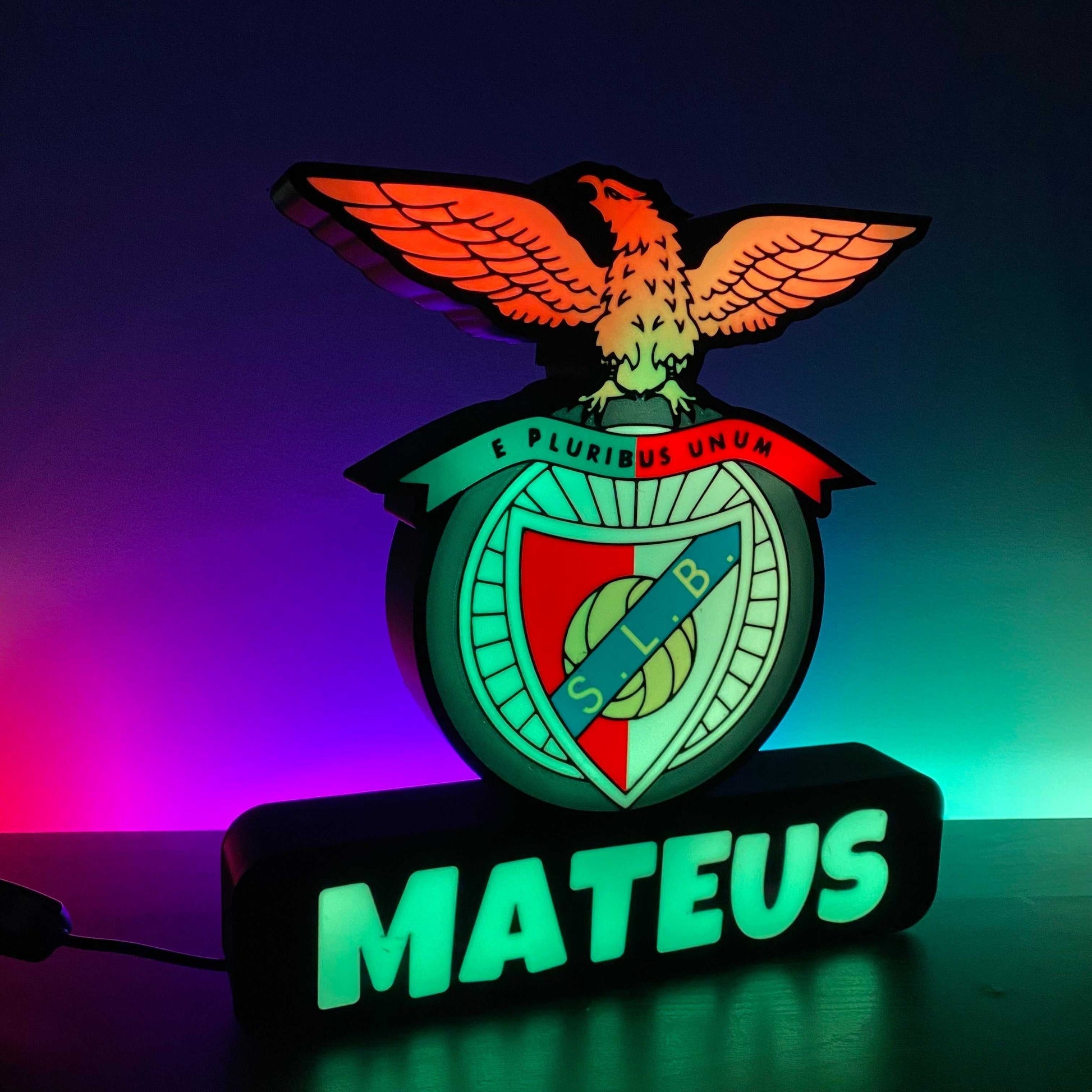 Premium Personalized SL Benfica Lamp for Benfica supporters