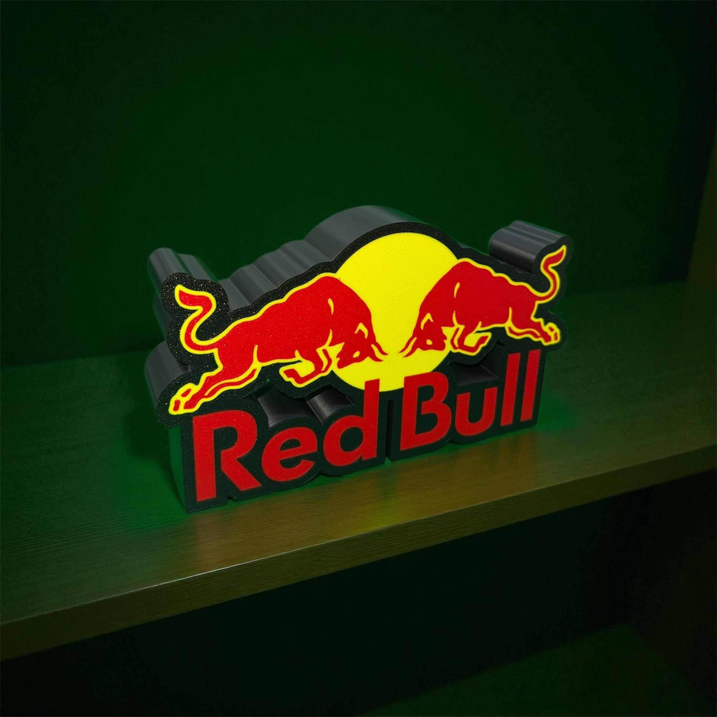 Red Bull Lamp | Personalized Racing Decor Gift – 3D Glow