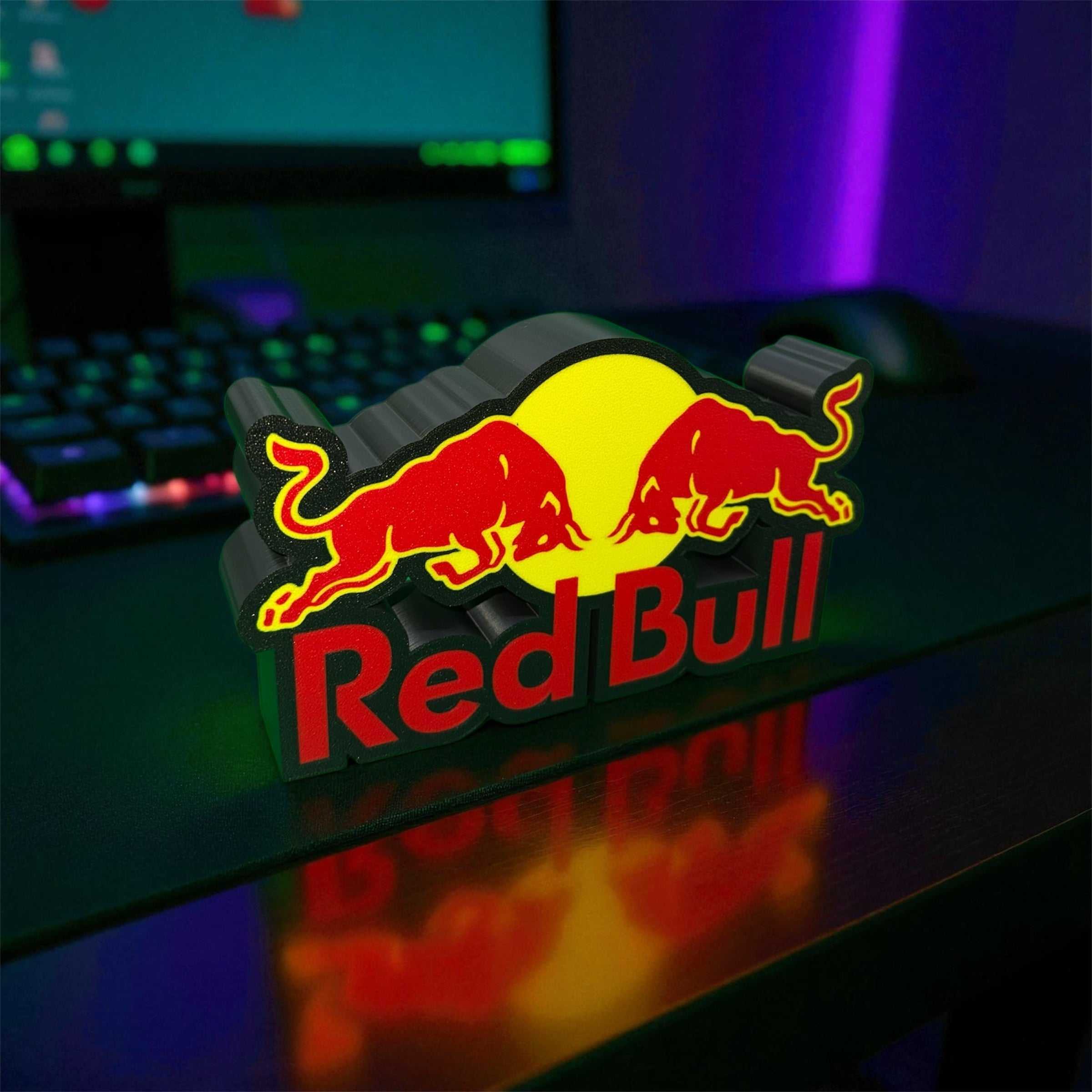 Red Bull Lamp | Personalized Racing Decor Gift – 3D Glow