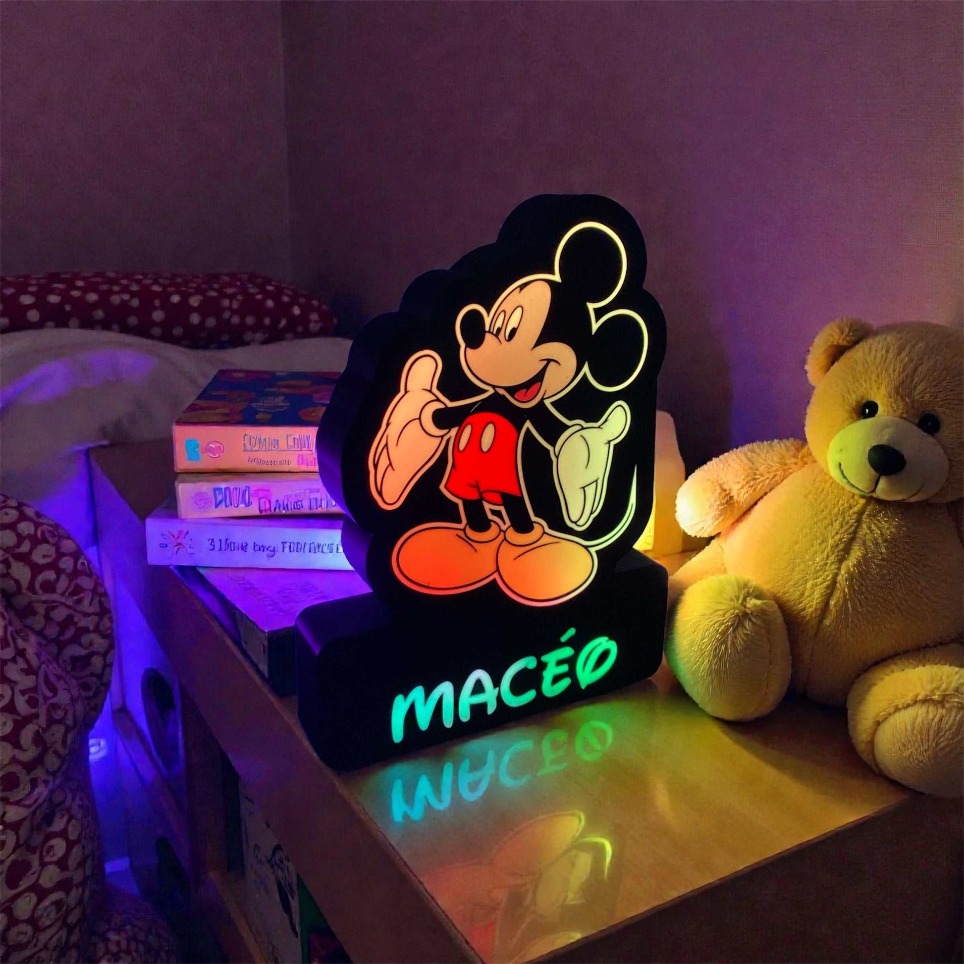 Custom Mickey Mouse lamp with bright LED lighting